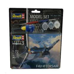 Model do sklejania 1:72 63955 F4U-4 Corsair Revell +3 farbki, pędzelek, klej (REV-63955)