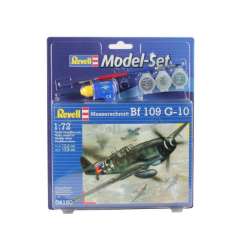 Model do sklejania 1:72 64160 Messerschmitt Bf-109 G-10 Revell +3 farbki, pędzelek, klej (REV-64160 S2949)