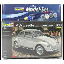 Model samochodu do sklejania 1:24 67083 VW Beetle Limousine 68 Revell + 4 farbki, pędzelek, klej (REV-67083) - 1