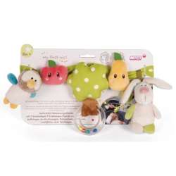 NICI 48512 Grzechotka do wózka Królik i sowa 40cm z 5 figurkami do zawieszenia (48512 NICI) - 1