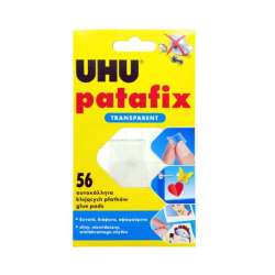 Masa klejąca PATAFIX przezroczysta 56 płatków UHU (U37155) - 1