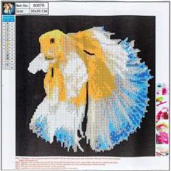 Diamentowa mozaika 5D - Fish 30x30 80876 - 1
