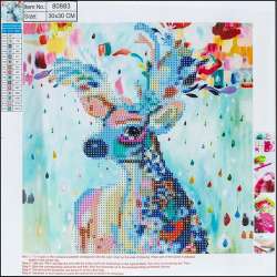 Diamentowa mozaika 5D - Deer 30x30 80883 - 1
