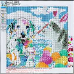 Diamentowa mozaika 5D - Cat&Dog 30x30 80885