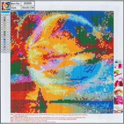 Diamentowa mozaika pełna - Planet 30x30 80888 - 1