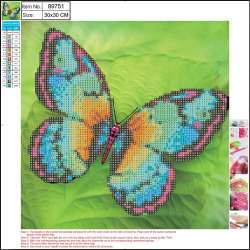 Mozaika diamentowa 5D 30x30cm Butterfly 89751 - 1