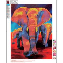 Mozaika diamentowa 5D 40x50cm Elephant 89761 - 1