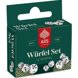 Kości do gry białe 12szt CARTAMUNDI