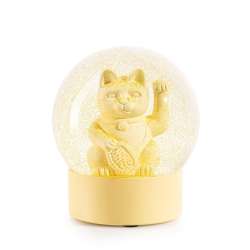 Kula śnieżna - Lucky Cat żółty