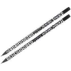 Ołówek z czarnego drewna HB gumka Monochrome - 1