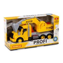Polesie 86440 "Profi' samochód-koparka z napędem, żółty, światło, dźwięk w pudełku (86440 POLESIE) - 1
