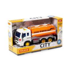 Polesie 89816 "City" samochód - beczkowóz inercyjny pomarańczowy ze światlem i dźwiekirem w pudelku (89816 POLESIE) - 1