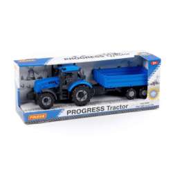 Polesie 91253 Traktor "Progres" inercyjny z przyczepą burtową niebieski w pudełku (91253 POLESIE) - 1