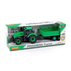 Polesie 91260 Traktor "Progres" inercyjny z przyczepą burtową zielony w pudełku (91260 POLESIE) - 1