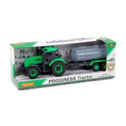 Polesie 91567 Traktor Progres inercyjny z przyczepą cysterną zielony w pudełku (91567 POLESIE) - 1