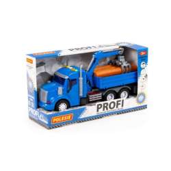 Polesie 96135 "Profi", samochód burtowy z podnośnikiem inercyjny, ze światłem i dźwiękiem, niebieski w pudełku (96135 POLESIE) - 1