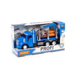 Polesie 96173 "Profi", samochód do przewozu dłużycy inercyjny, ze światłem i dźwiękiem, niebieski w pudełku (96173 POLESIE) - 1