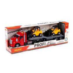 Polesie 77049 PROFI samochód z lawetą + walec Mini + ładowarka Mini (77049 POLESIE) - 1