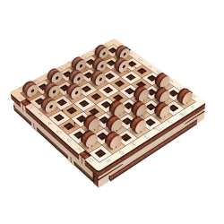 Puzzle Drewniane 3D Warcaby