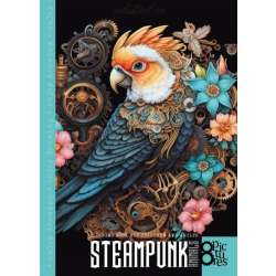 Kolorowanka A4 8 obrazków Steampunk Papuga - 1