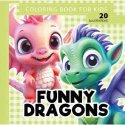 Kolorowanka 160x160 Funny dragons Smoki zielony