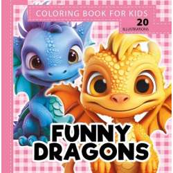 Kolorowanka 160x160 Funny dragons Smoki róż - 1