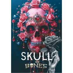 Kolorowanka A4 pionowa 8 obrazków Skull różowe