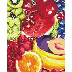 Malowanie po numerach - soczyste owoce 40x50