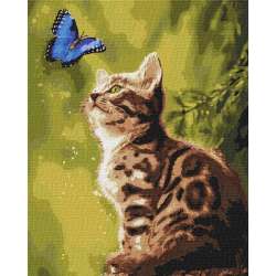 Malowanie po numerach - Tajemniczy Motyl 40x50cm - 1