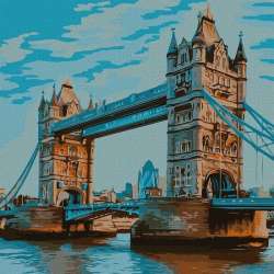 Malowanie po numerach - Tower Bridge 50x50cm - 1