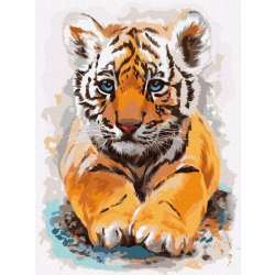 Malowanie po numerach - Mały tygrysek 30x40cm - 1