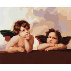 Malowanie po numerach - Urocze małe aniołki 40x50