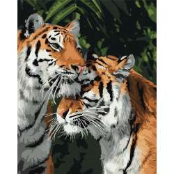 Malowanie po numerach - Tygrys miłości 40x50cm - 1