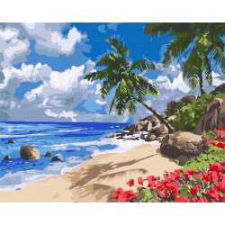 Malowanie po numerach - Tropikalna wyspa 40x50cm - 1