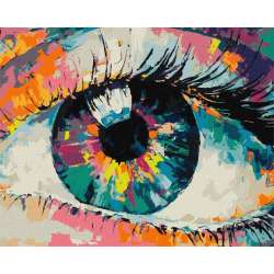 Malowanie po numerach - Tęczowy pogląd 40x50cm - 1