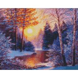 Diamentowa mozaika - Zimowy poranek 40x50cm