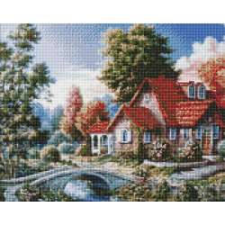 Diamentowa mozaika - Dom babci 40x50cm