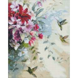 Haft diamentowy z ramą Diamentowa mozaika 40x50cm Magia wiosny (AMO7377) - 1
