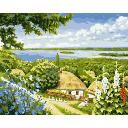 Malowanie po numerach - Wiejski zakątek 40x50cm - 1