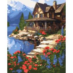 Malowanie po numerach 40x50cm Domek nad morzem (KHO6325) - 1