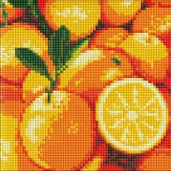 Diamentowa mozaika bez ramy - Soczysta pomarańcza