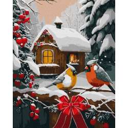 Malowanie po numerach - Śnieżna bajka 40x50cm - 1
