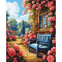 Malowanie po numerach z ramą 40x50cm Kwiatowy ogród (KHO6335) - 1