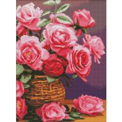Diamentowa mozaika - Kolorowe róże 30x40cm - 1