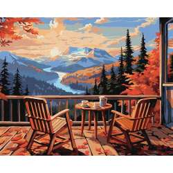 Malowani po numerach - Śniadanie w górach 40x50cm