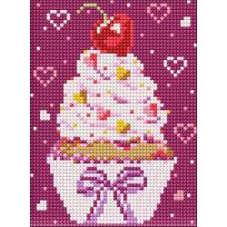 Diamentowa mozaika - Apetyczny tort 15x20cm - 1