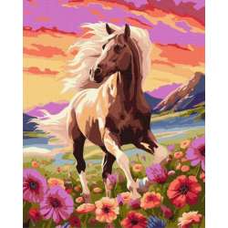 Malowanie po numerach 40x50cm Pełen gracji koń (KHO6584)