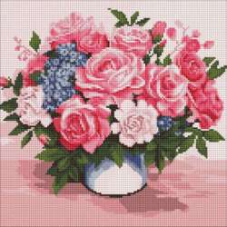 Haft diamentowy bez ramy Diamentowa mozaika 40x40cm Floral Beauty (AMC7930)