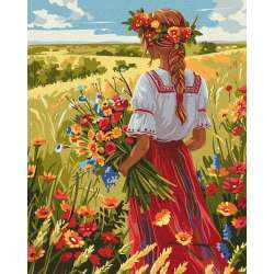 Malowanie po numerach - Na polach 40x50cm - 1
