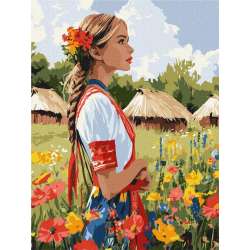 Malowanie po numerach - Piękna Ukrainka 30x40cm